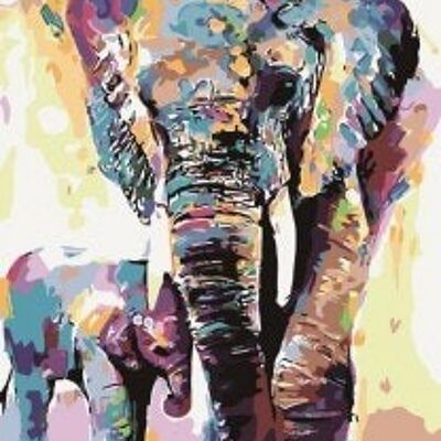 Y-C1.1 MS7889 Paint By Number Set Elephants 50x40cm