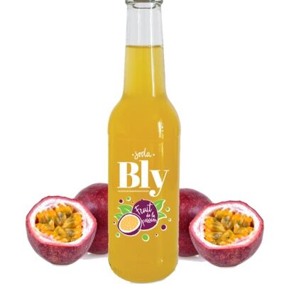 Soda BLY - Passionsfrucht - Packung mit 12 Flaschen à 33 cl