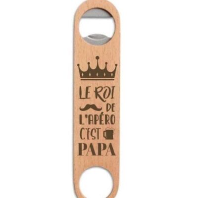 Décapsuleur rectangle "Le roi de l'apéro c'est …"