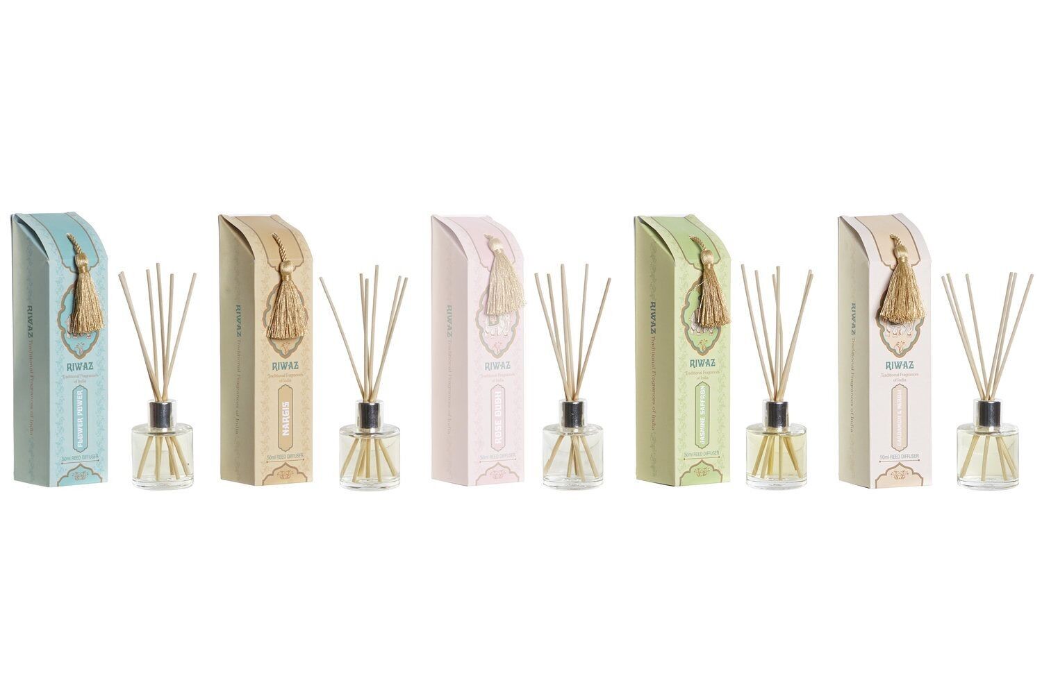 AMBIENTADOR MIKADO CRISTAL 5X5X21 50 ML, 5 SURT. IN208240