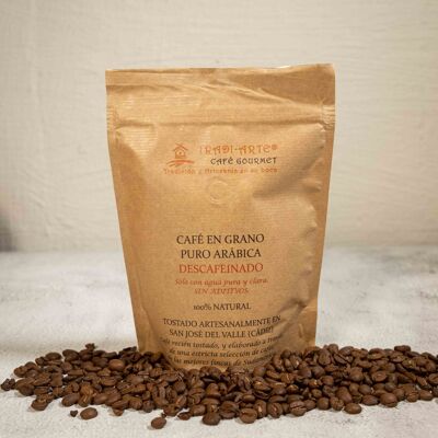 Café en grains 100% Arabica décaféiné, 250 gr