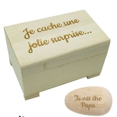 Boîte œuf annonce naissance "Papa"