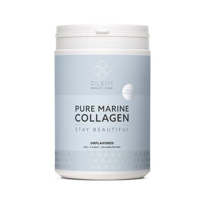 Plent Beauty Care - Colágeno marino puro sin sabor + vitamina C - 300 g