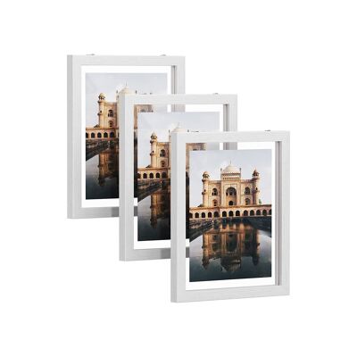 Set di 3 cornici portafoto galleggianti 32 x 27 cm (L x P)