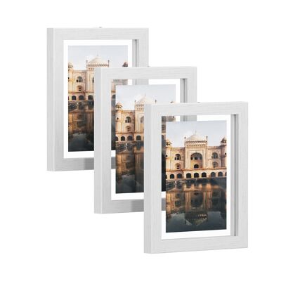 Ensemble de 12 cadres photo flottants 24,5 x 19,5 cm (L x l)