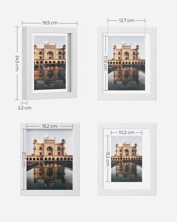 Ensemble de 12 cadres photo flottants 24,5 x 19,5 cm (L x l) 5
