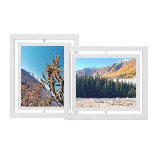 Set van 10 roterende fotolijsten voor foto's van 20,3 x 25,4 cm (8 x 10 inch) 32,8 x 28,7 cm (L x B)