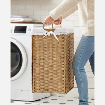 Panier à linge 70 L coloris naturel 36 x 33 x 60 cm (L x l x H) 6