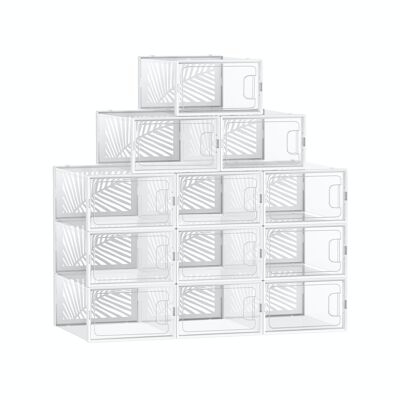 Set of 12 shoe boxes for shoes up to size 44 33.5 x 23 x 14 cm (D x W x H)