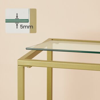 Table console en verre et métal 35 x 100 x 80 cm (P x L x H) 7