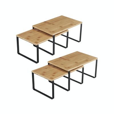 Juego de 4 organizadores de cocina apilables 19,5 x 29,7 x 15,5 cm (Pr x An x Al)