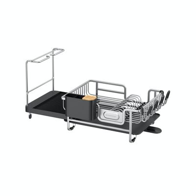 Dish rack with drip tray (53.5-71.6) x 32.3 x 33.3 cm (L x W x H)