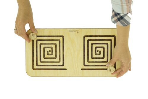 Montessori materials tracing reversible board for 2 hands
