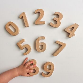 Ensemble mathématique de chiffres et de symboles en bois 2