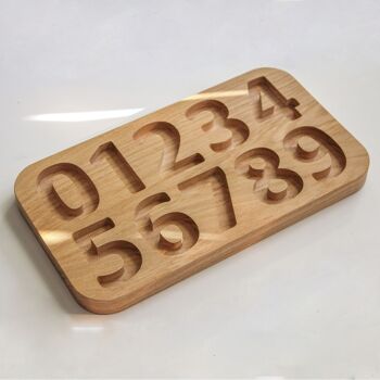 Puzzle de chiffres en bois massif 3