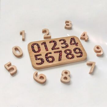 Puzzle de chiffres en bois massif 4