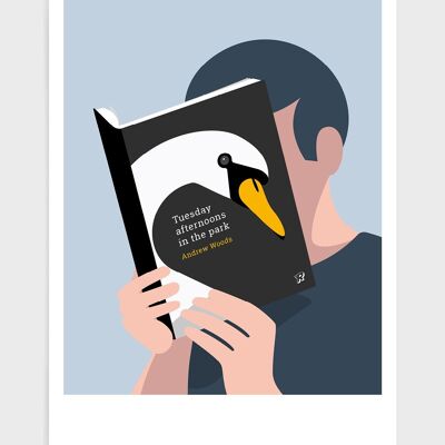 Reading a book - A5 - Swan