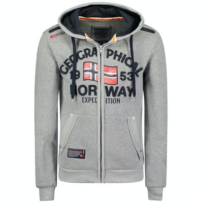 Sudadera de hombre Geographical Norway FLAG BLENDED GREY DB MEN 054