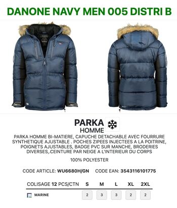 Parka Homme Geographical Norway DANONE NAVY MEN 005 DISTRI B 2