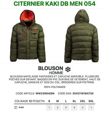 Parka Homme Geographical Norway CITERNIER KAKI DB MEN 054 2