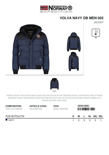 Parka Homme Geographical Norway VOLVA NAVY DB MEN 005 2