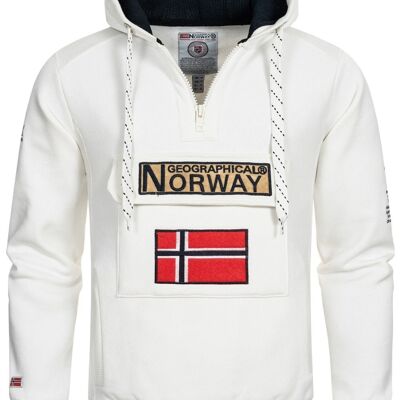Herren Sweatshirt Geographical Norway GYMCLASS HERREN HZ WEISS 100 DB