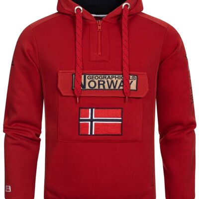 Sudadera de hombre Geographical Norway GYMCLASS MEN HZ RED 100 DB BS