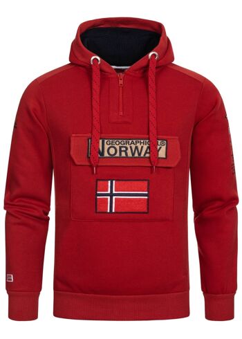 Sweat Homme Geographical Norway GYMCLASS MEN HZ RED 100 DB BS 1