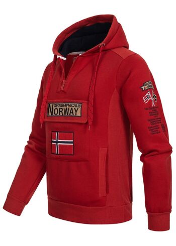 Sweat Homme Geographical Norway GYMCLASS MEN HZ RED 100 DB BS 5