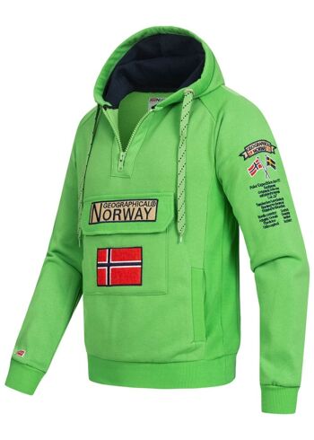 Sweat Homme Geographical Norway GYMCLASS GREEN DB MEN 100 3