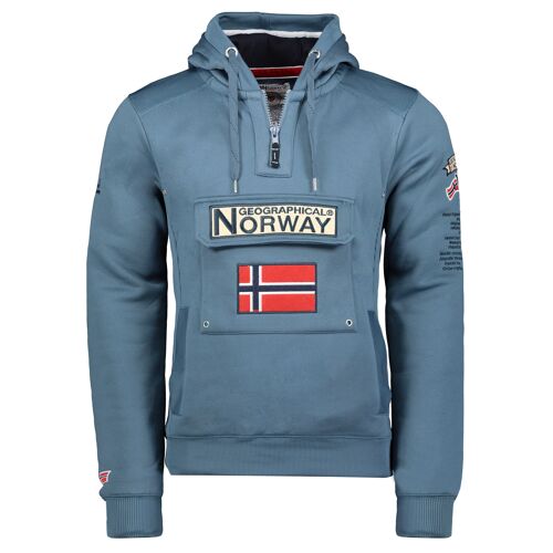 Sweat Homme Geographical Norway GYMCLASS BLUE PETROL DB MEN 054