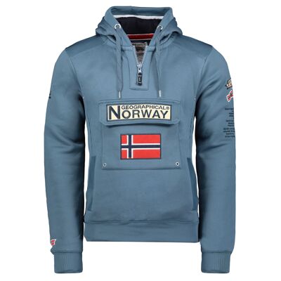 Geographical Norway Sudadera de hombre GYMCLASS AZUL PETROL DB MEN 054