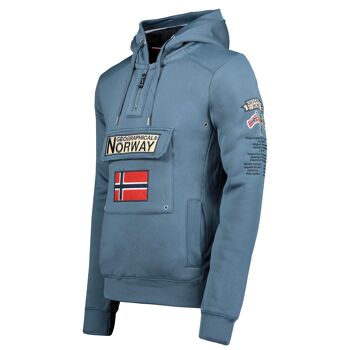 Sweat Homme Geographical Norway GYMCLASS BLUE PETROL DB MEN 054 3