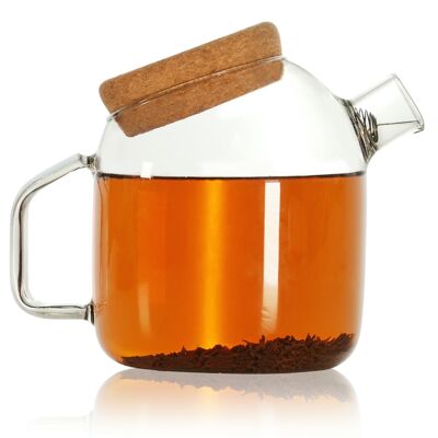 Teapro 800ml glass teapot with cork lid