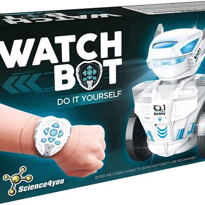 Science4you - Watch Bot, kit di costruzione del robot per bambini dagli 8 anni in su - Kit scientifico giocattolo STEM per bambini: 35 pezzi, telecomando per robot interattivo - Kit di robotica, giocattolo educativo del robot per bambini dagli 8 ai 14 anni