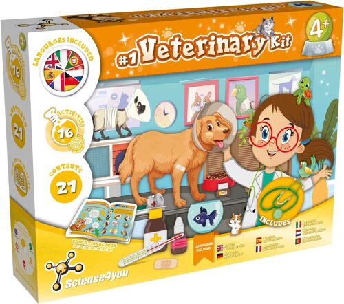 My First Veterinary Kit - Educational Toy for Kids (7 languages)