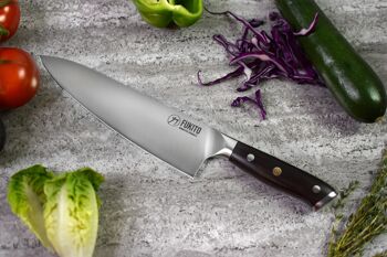 Couteau de chef Fukito Ebène X50 21cm 2