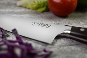 Couteau de chef Fukito Ebène X50 21cm 4