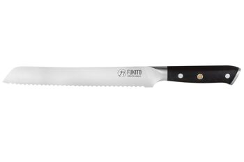 Couteau à pain Fukito Ebène X50 23cm 1