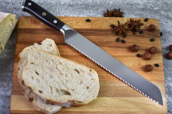 Couteau à pain Fukito Ebène X50 23cm 3
