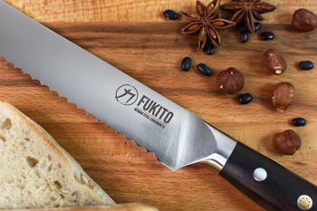 Couteau à pain Fukito Ebène X50 23cm 4
