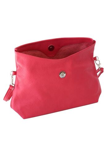 Pochette Bandoulière en cuir Fuchsia 2