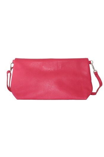 Pochette Bandoulière en cuir Fuchsia 3