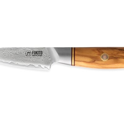 Cuchillo para verdura Fukito Olive Damasco 73 capas 9cm