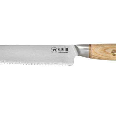 Fukito Pakka San Mai Bread Knife 21cm