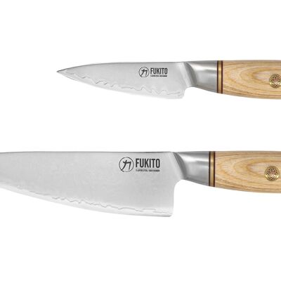 Box of 2 Fukito Pakka San Mai Chef + Office knives