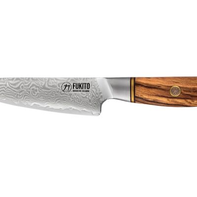 Fukito Olive Damascus 73 Layers Universal Knife 13cm