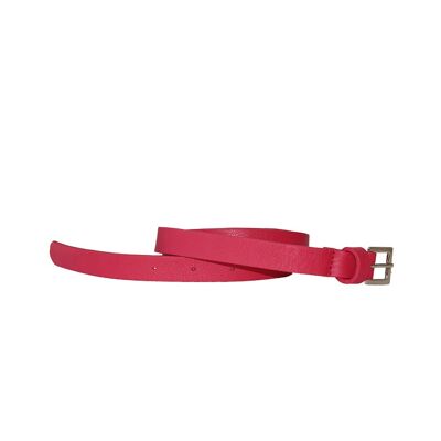 Fuchsia leather belt