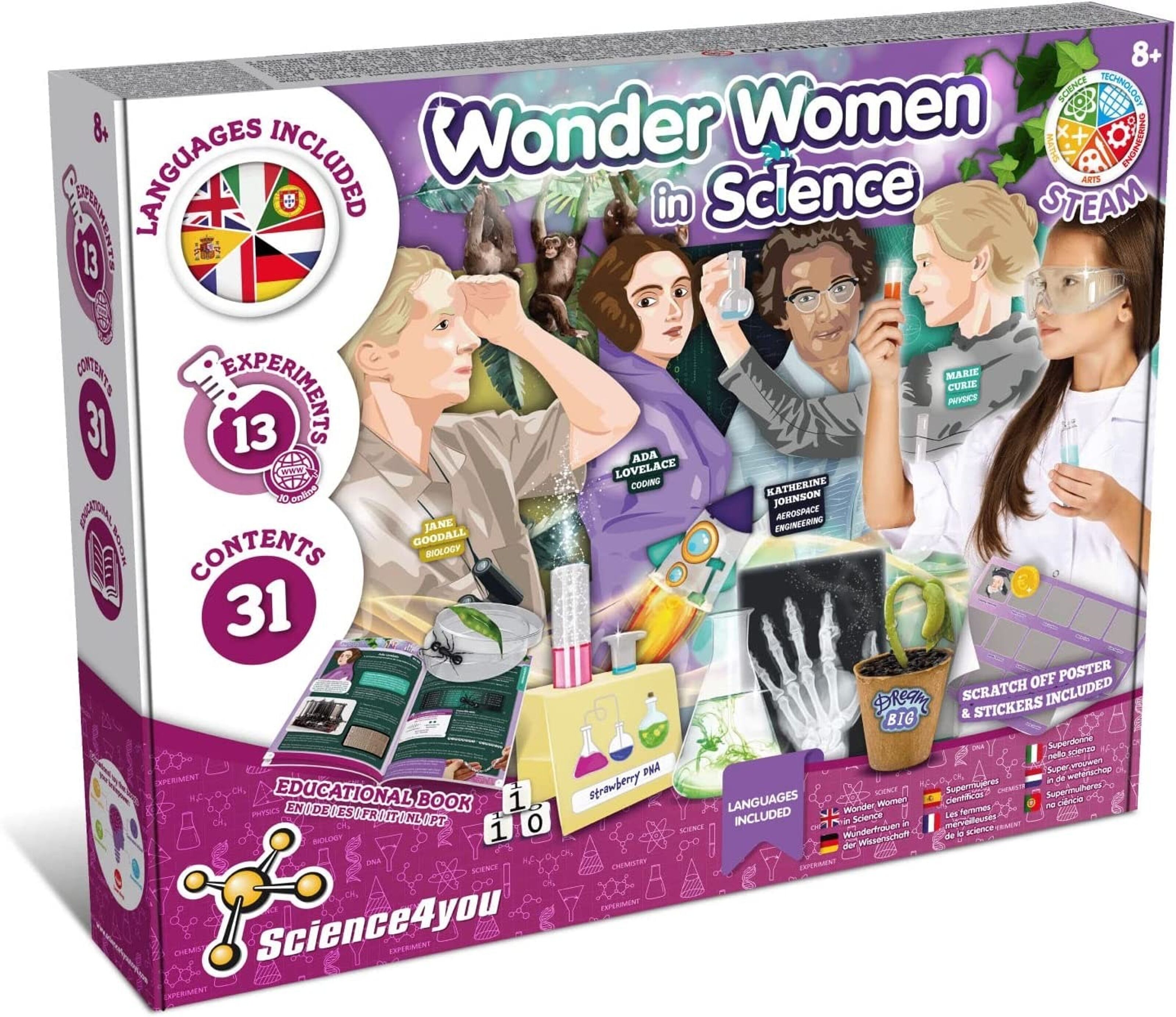Achat Science4you Wonder Women Kit scientifique avec expériences  scientifiques pour enfants de 8 à 12 ans et plus, jouet pour filles de 8  ans et plus avec kit de bricolage pour filles