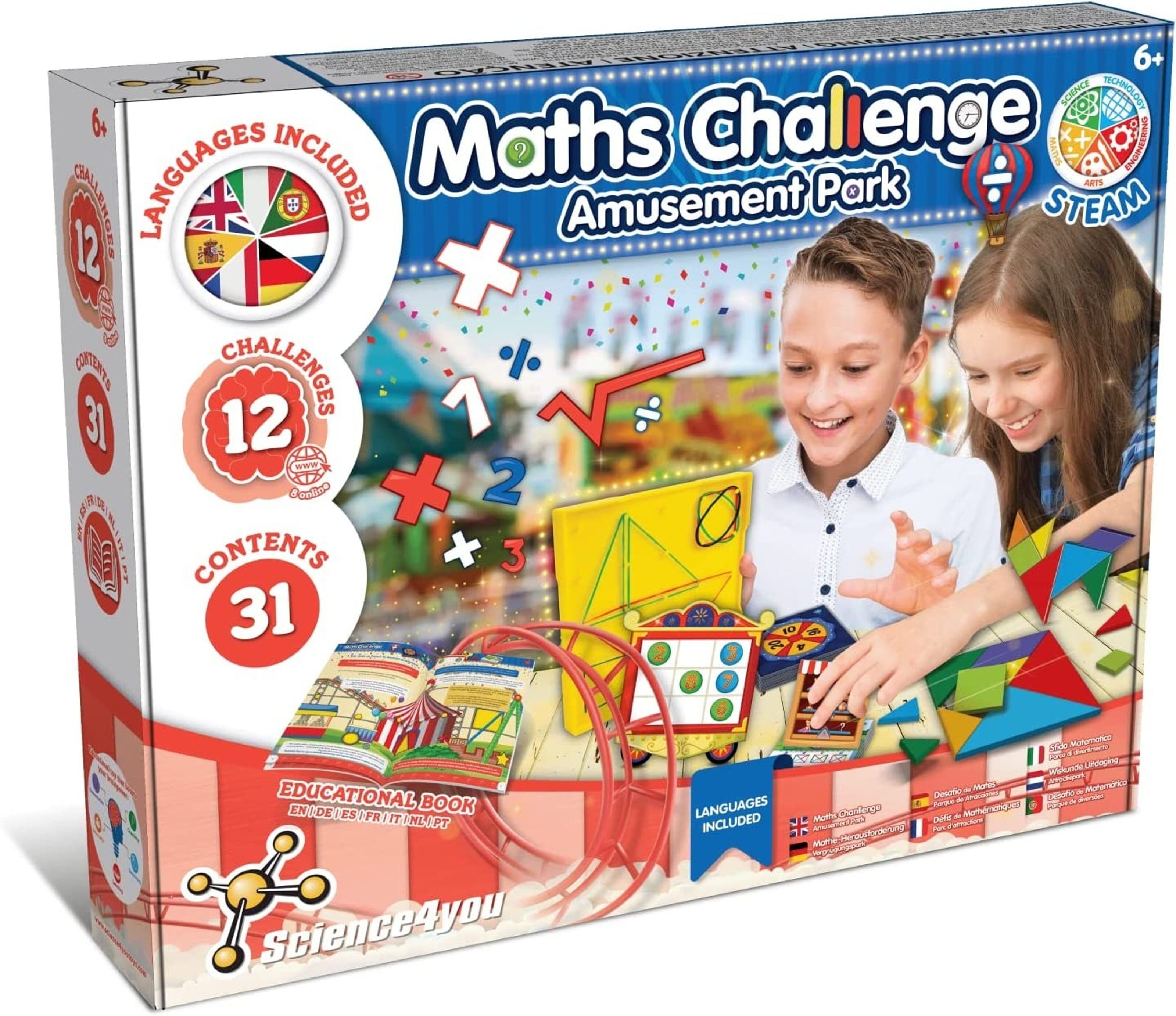 Compra Science4you Maths Challenge - Giochi di matematica per bambini - Giocattoli  educativi e giochi di matematica con 12 sfide di matematica - Giochi da  tavolo Montessori per bambini di 5 6